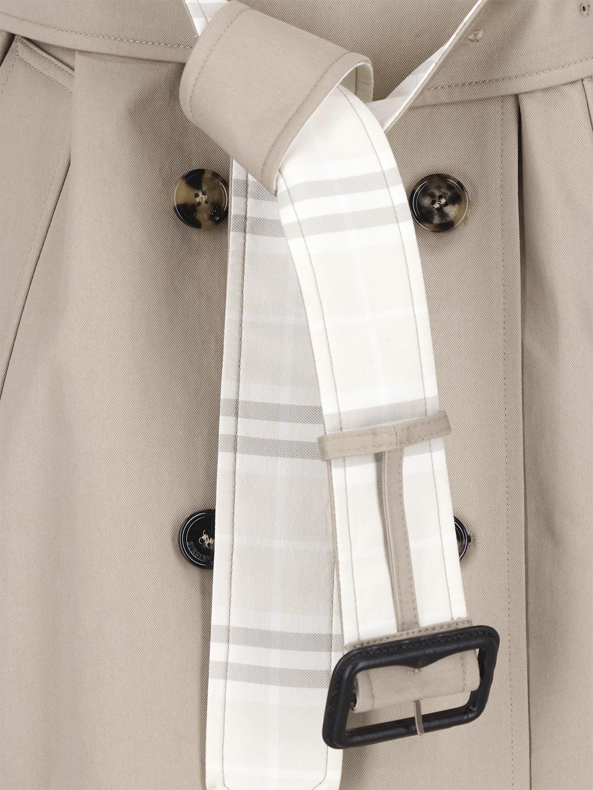 BURBERRY Beige Cotton Double-Breasted Trench Coat Women