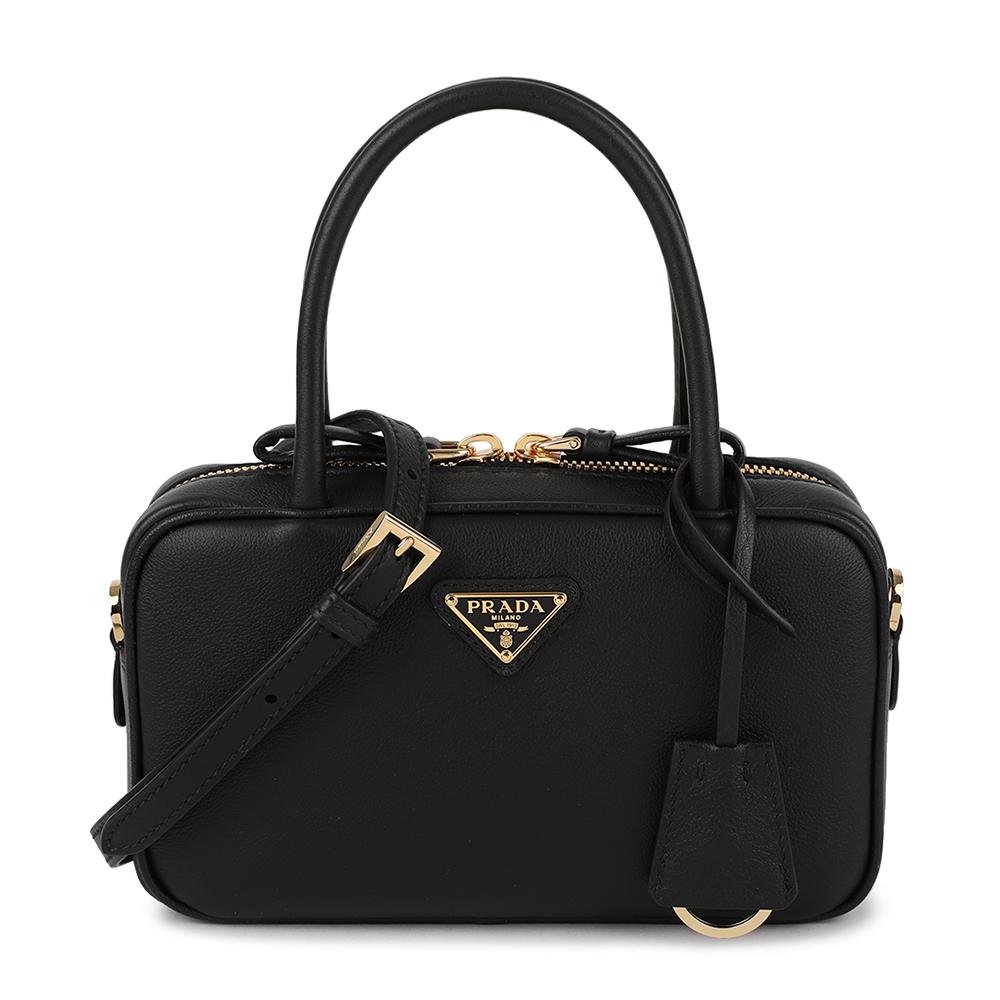 PRADA Black Saffiano Leather Top Handle Tote Bag 1BB152 2CYS F0002