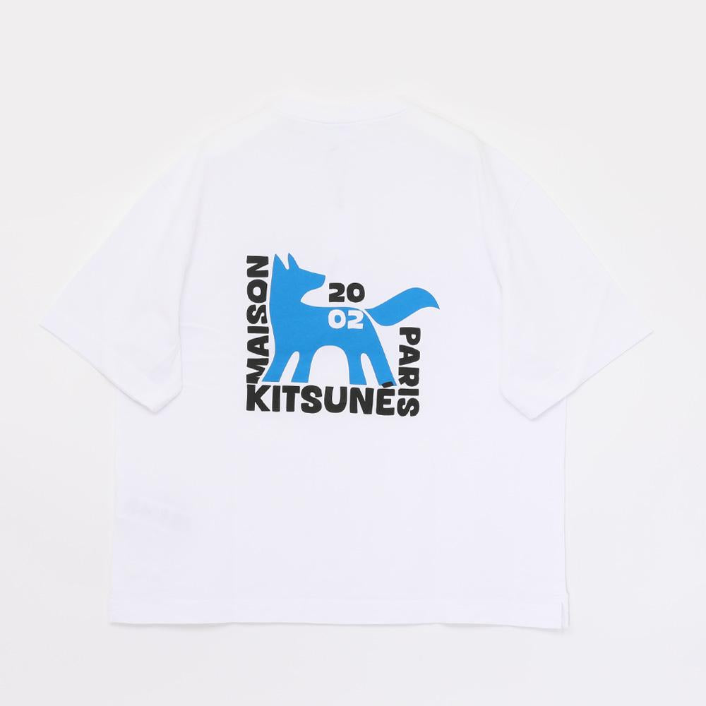 Maison Kitsune Gallery Fox Short Sleeve Men's T-Shirt White QM00111 KJ0119 P100
