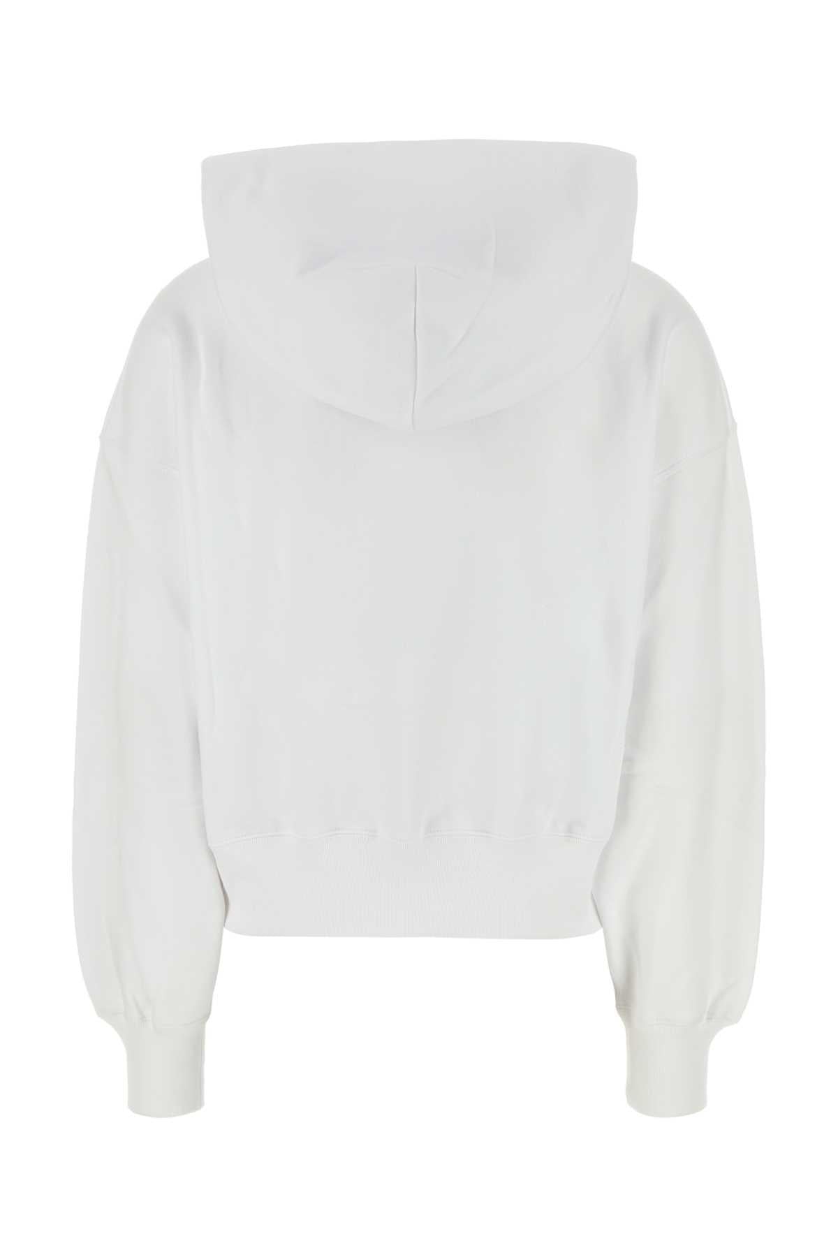 GUCCI Beige Cotton Logo Print Hoodie