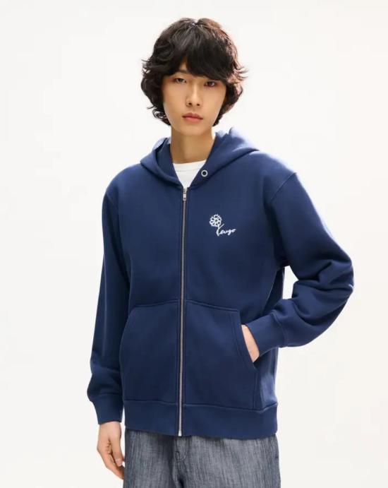 KENZO Women’s Hoodie Sweatshirt FG6 5HO271 4MJ 79 BLUE BLACK DOM