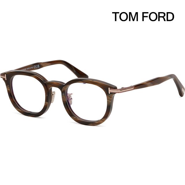 TOM FORD Brown Round Blue Light Blocking Asian Fit Eyeglasses Frame TF6009DB 062