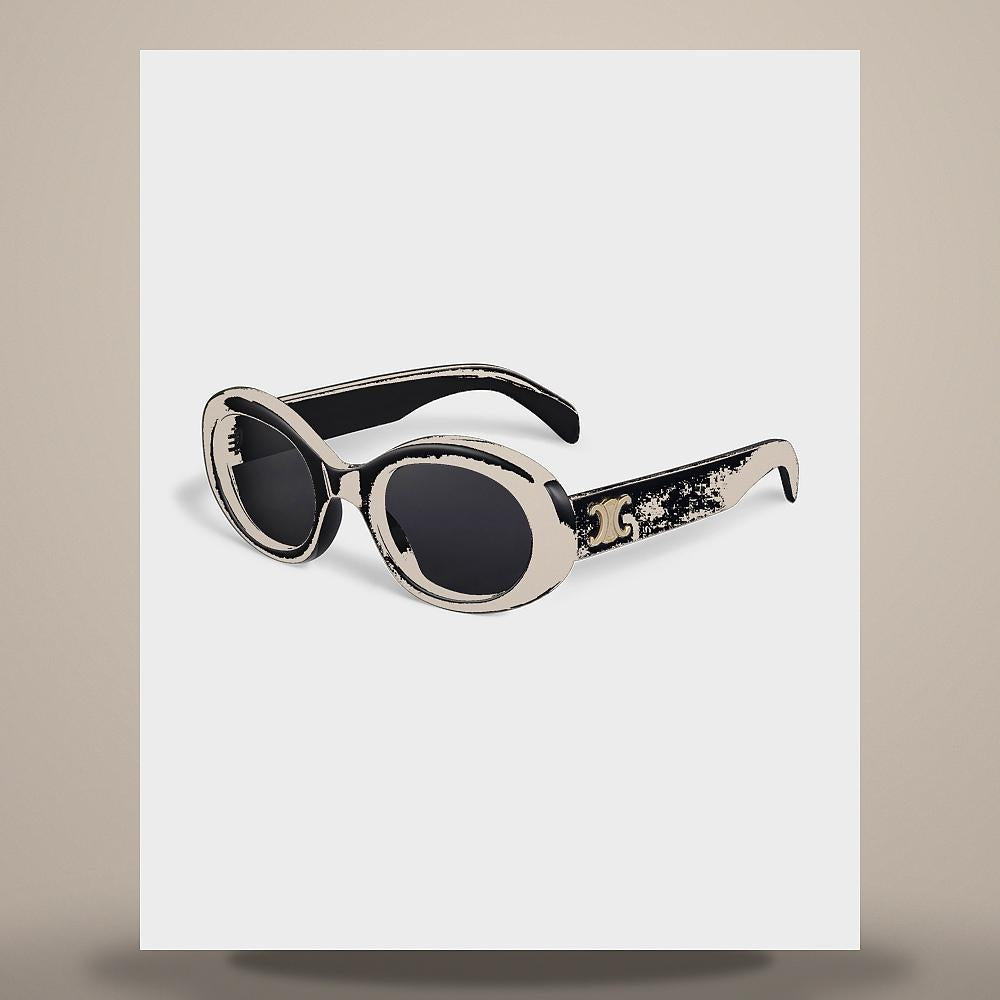 CELINE Wire 01 Sunglasses Metal Rose Gold Purple 4S354CMLB 35RP