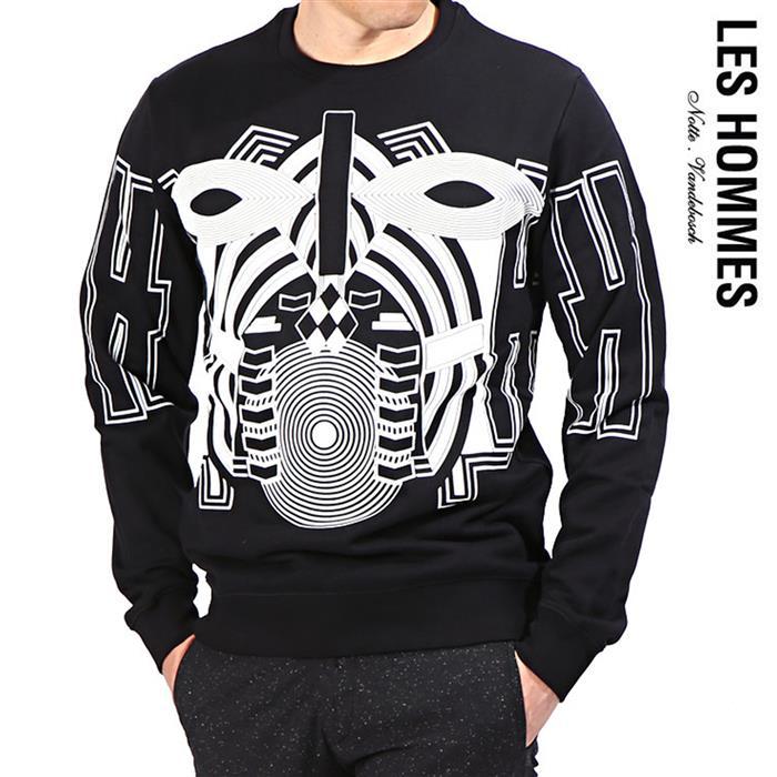 Les Hommes Warrior Mask Sweatshirt Black Men's Top