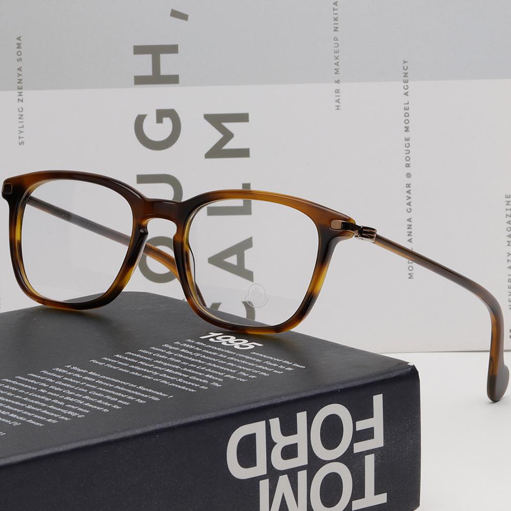 Moncler Tortoise Square Acetate Eyeglass Frames Unisex ML5045 052