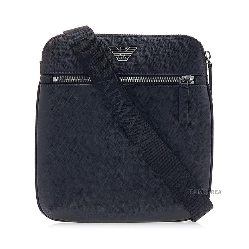 Emporio Armani Men's Logo Crossbody Bag Navy Synthetic