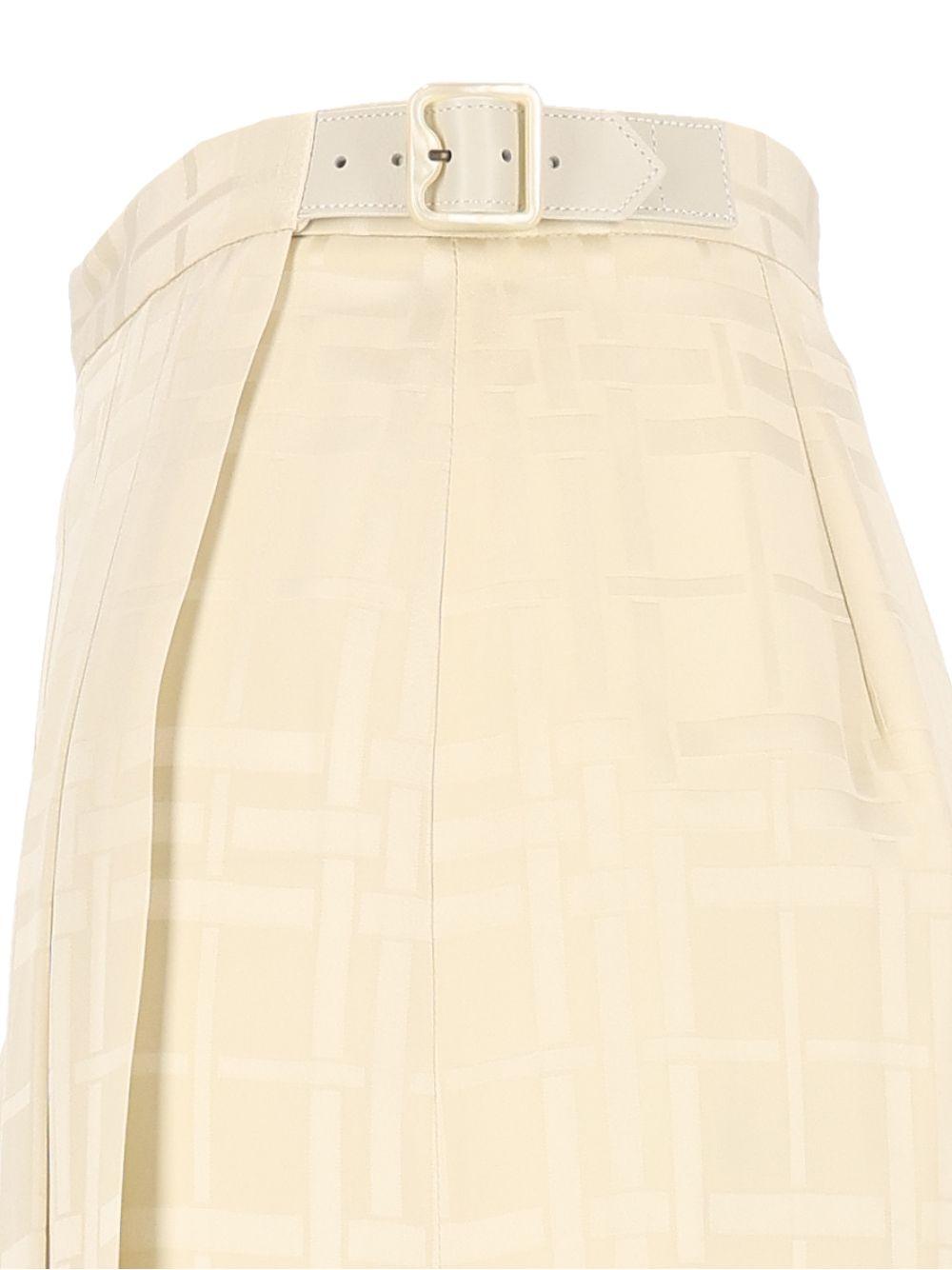 BURBERRY Beige Cotton Long Skirt