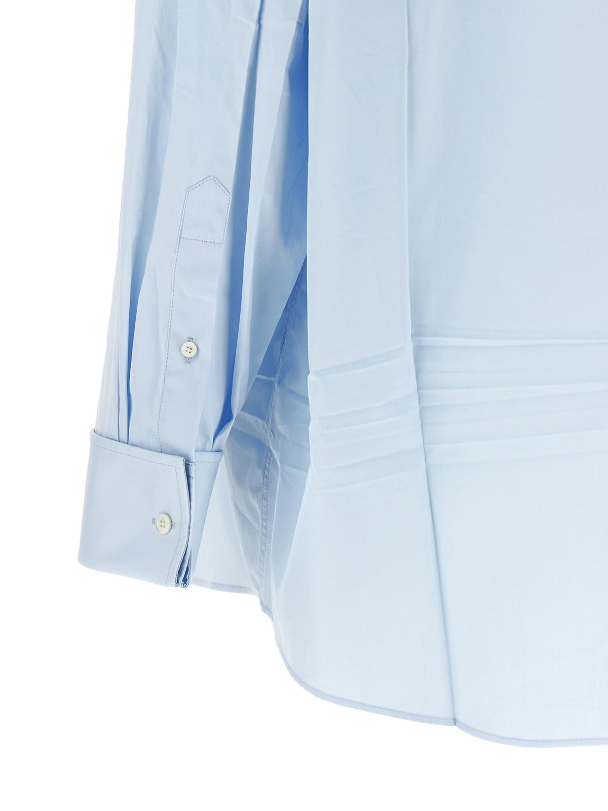 PRADA Long Sleeve Button-Up Shirt Women’s White Cotton