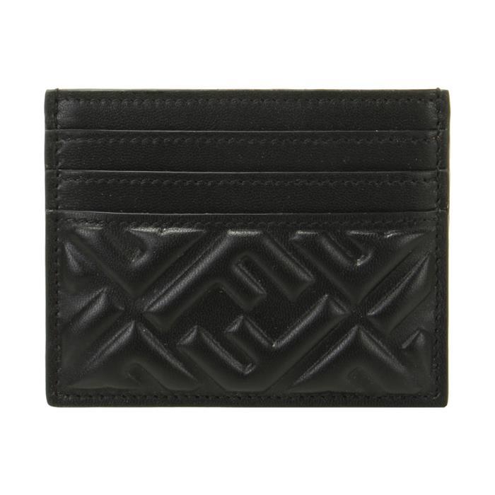 FENDI Baguette Leather Card Case Wallet