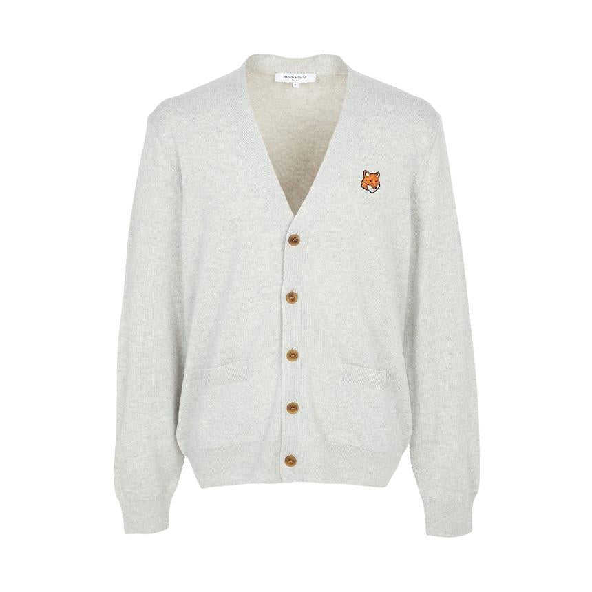 Maison Kitsune Fox Head Logo Wool Cardigan Men
