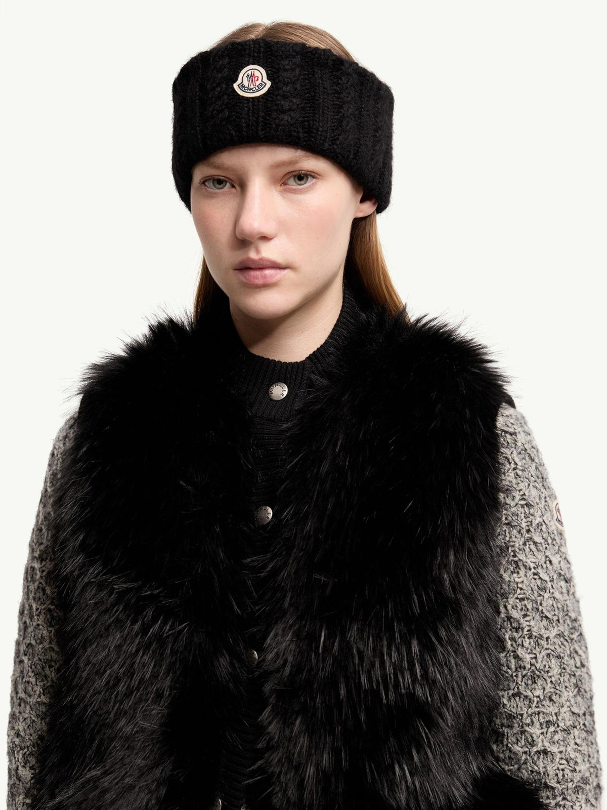 Moncler Black Knit Beanie Hat Women’s