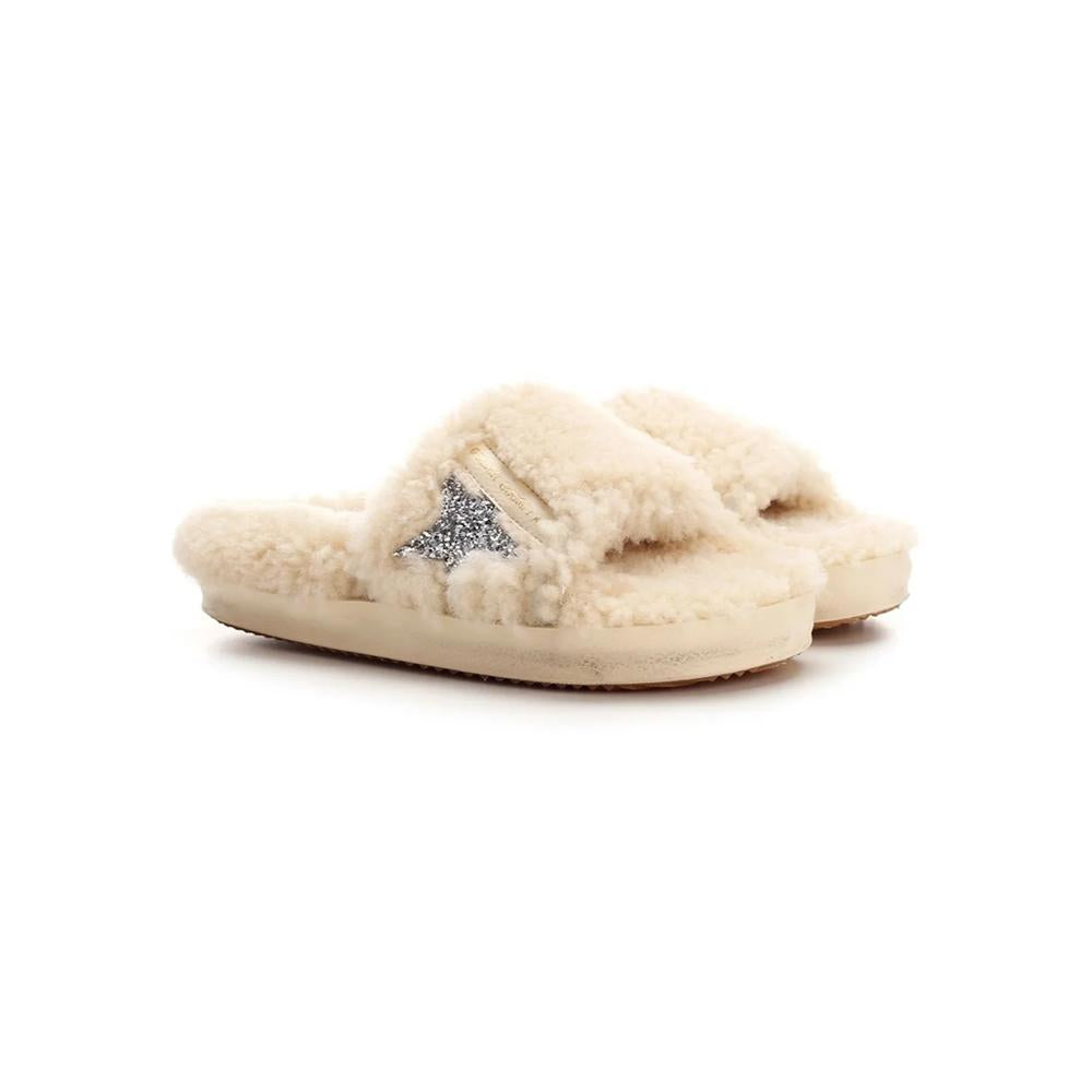 GOLDEN GOOSE Silver Star Shearling Slip-On Sneakers Women GWF00200 F002844 15260