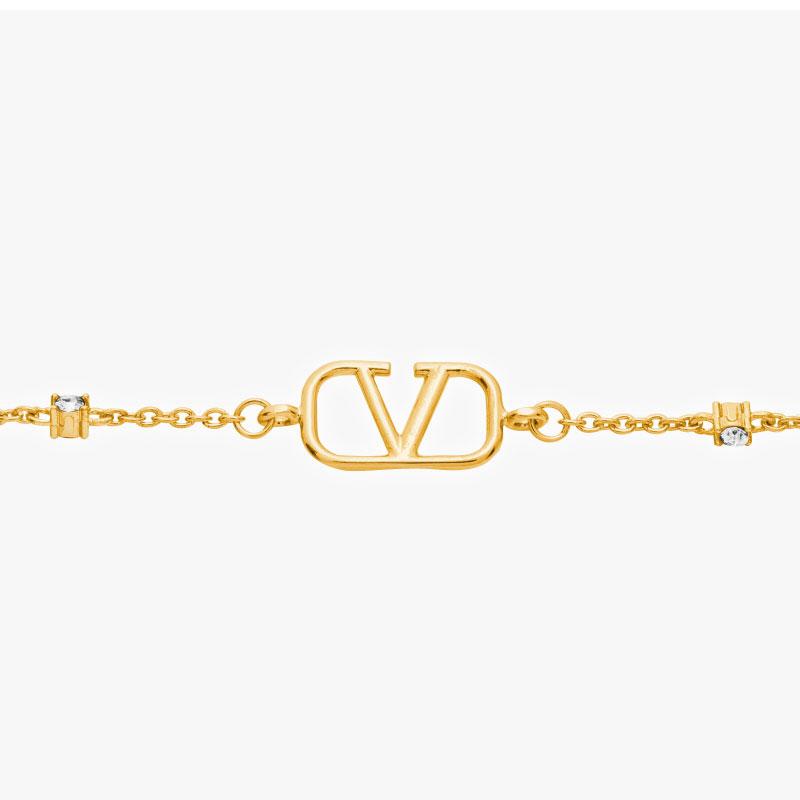 VALENTINO Garavani V-Logo Signature Chain Bracelet Gold