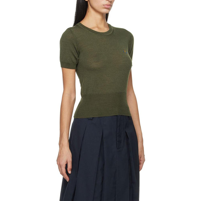 Vivienne Westwood Bea Top Knit Sweater Moss Green