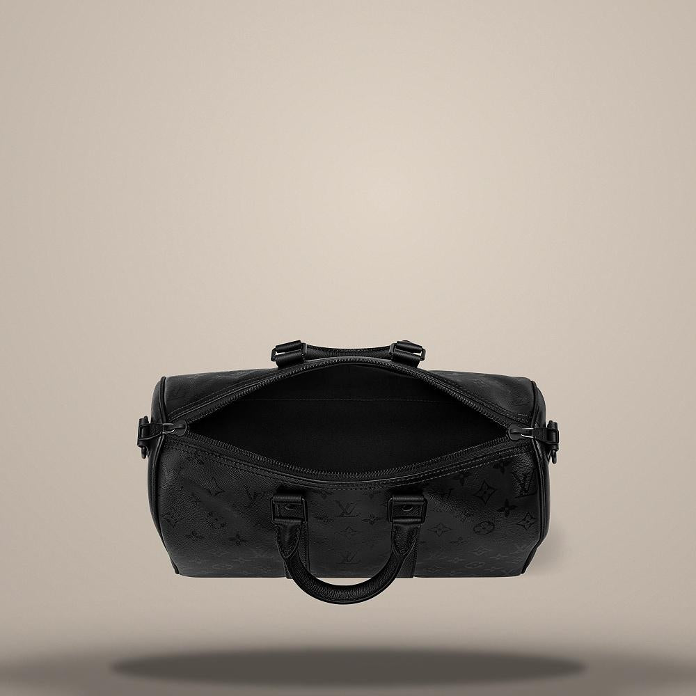 Louis Vuitton Keepall Bandouliere 35 Black Crossbody Bag M28370