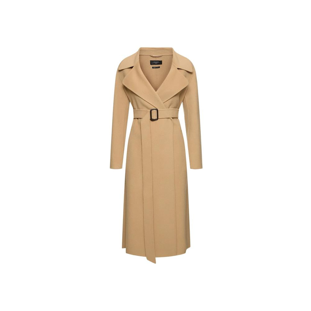 Max Mara Belted Wool Coat Beige 2425016041 065