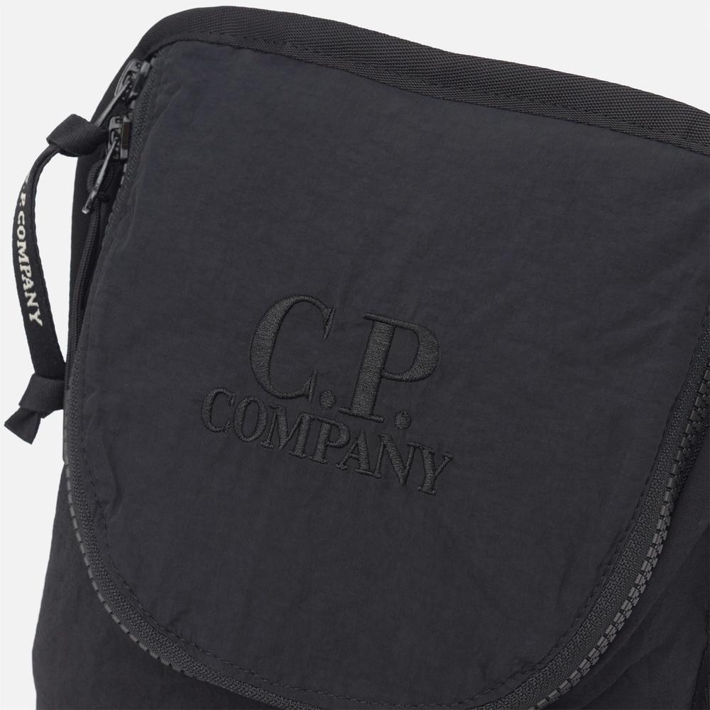CP Company Logo Embroidered Black Crossbody Bag