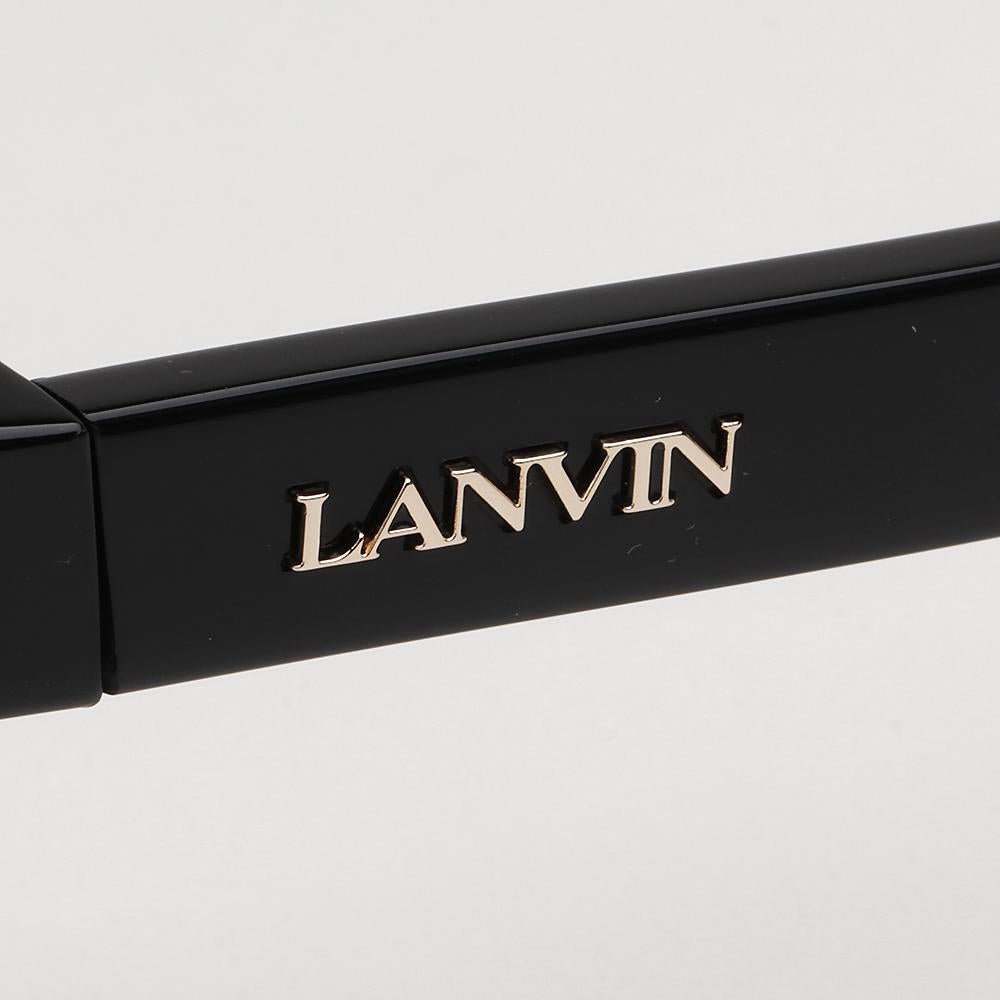 Lanvin Black Acetate Square Eyeglass Frames Asian Fit Unisex LNV2650LB 001