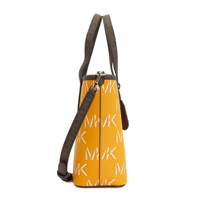 Michael Kors Eliza Golden Rod Leather Tote Bag