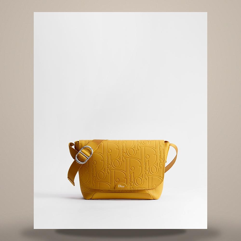 DIOR Dior Jet Flap Strap Bag Small John Shanti Gravity Leather 1DBME227MLL H228
