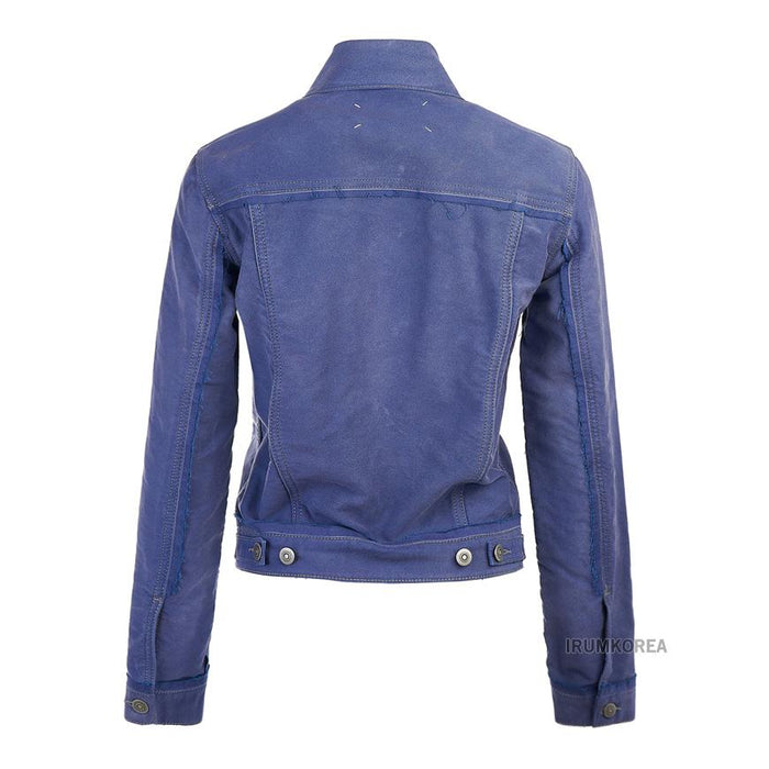 Maison Margiela Stitch Logo Denim Jacket Navy