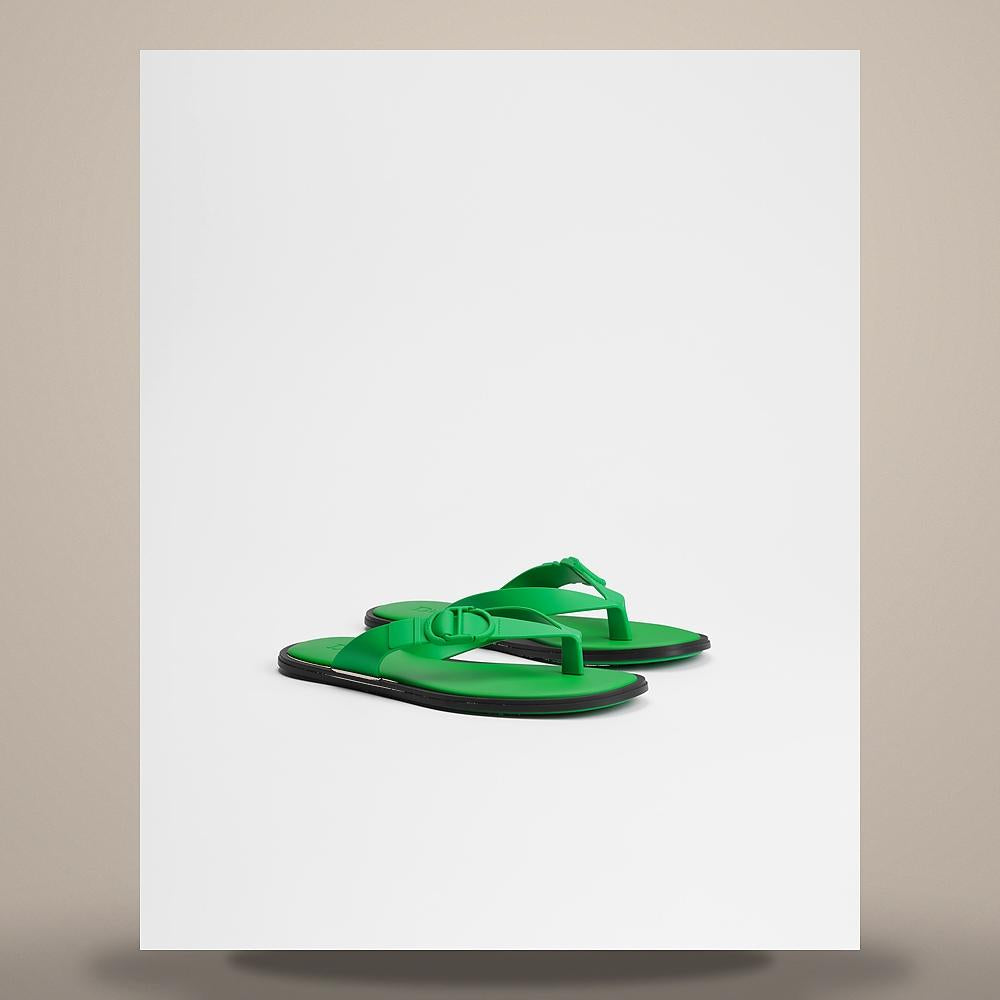 DIOR Dway Ravage Green Rubber Platform Sandals 3SA152ACG H675