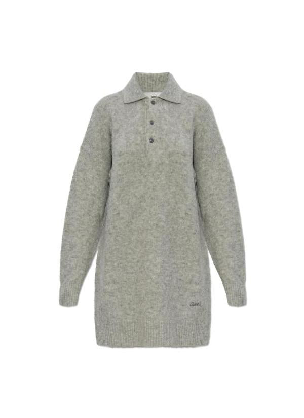 AMI Alpaca Polo Dress FDR636 KN0021 050