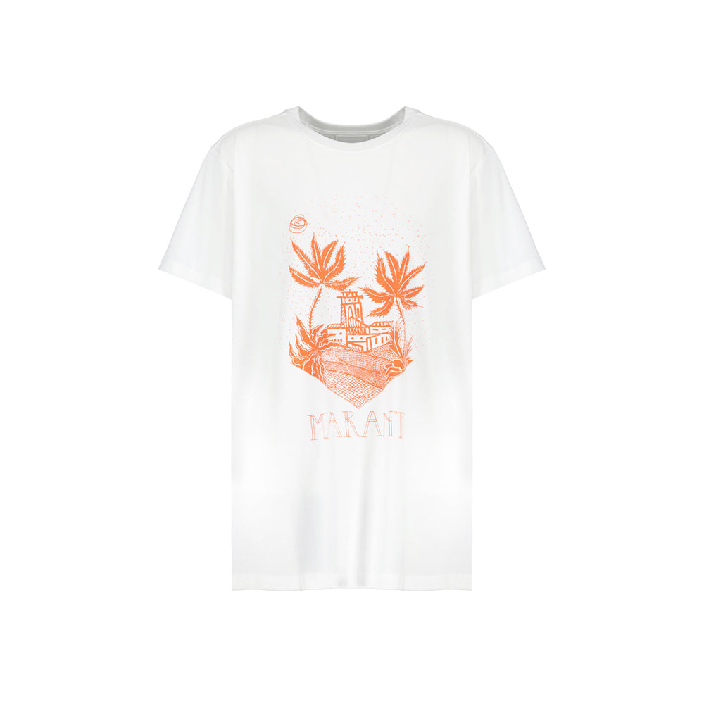 Isabel Marant Zapper Logo T-Shirt White Men’s Cotton Tee