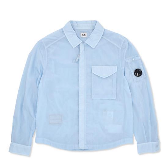 CP Company Cerulean Cotton Zip Jacket for Men 18CMOS095 A005904G814
