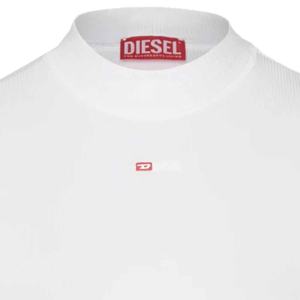 DIESEL Micro Logo White Cotton Tank Top for Women