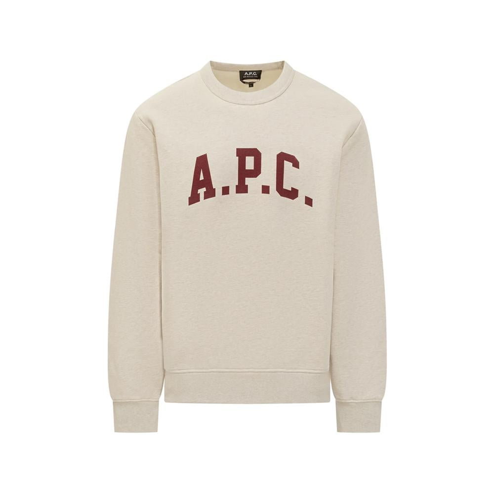 A.P.C. Harris Fleece Lined Ivory Sweatshirt Men H37012 APG