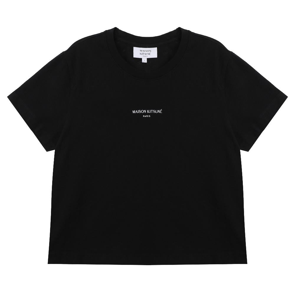 Maison Kitsune Paris Baby T-Shirt Black Cotton Women’s Tee QW00100 KJ7026 P199