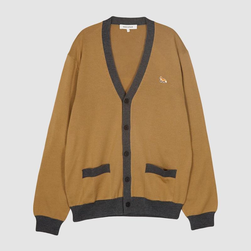 Maison Kitsune Baby Fox Regular Cardigan Beige Men’s Knit