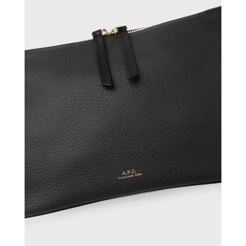 A.P.C. Vera Leather Shoulder Bag Black