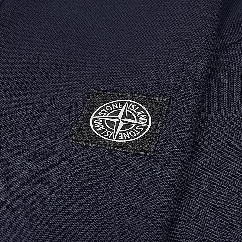 STONE ISLAND Navy Slim Fit Short Sleeve Polo Shirt
