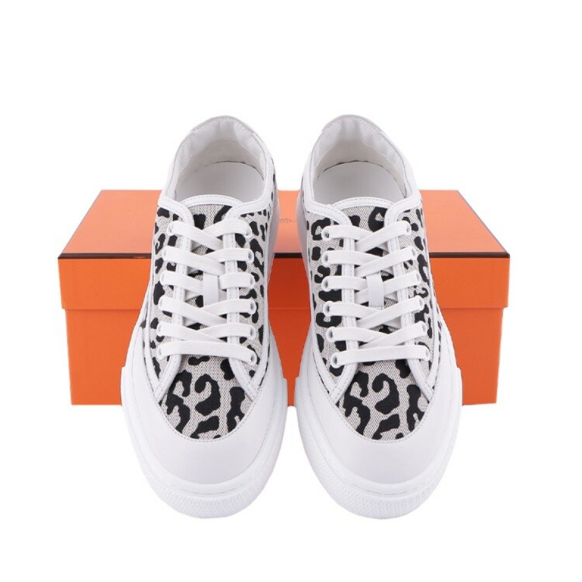 HERMES Prunnoir Get Low-Top Sneakers Women’s Leather Shoes H242151Z PN375