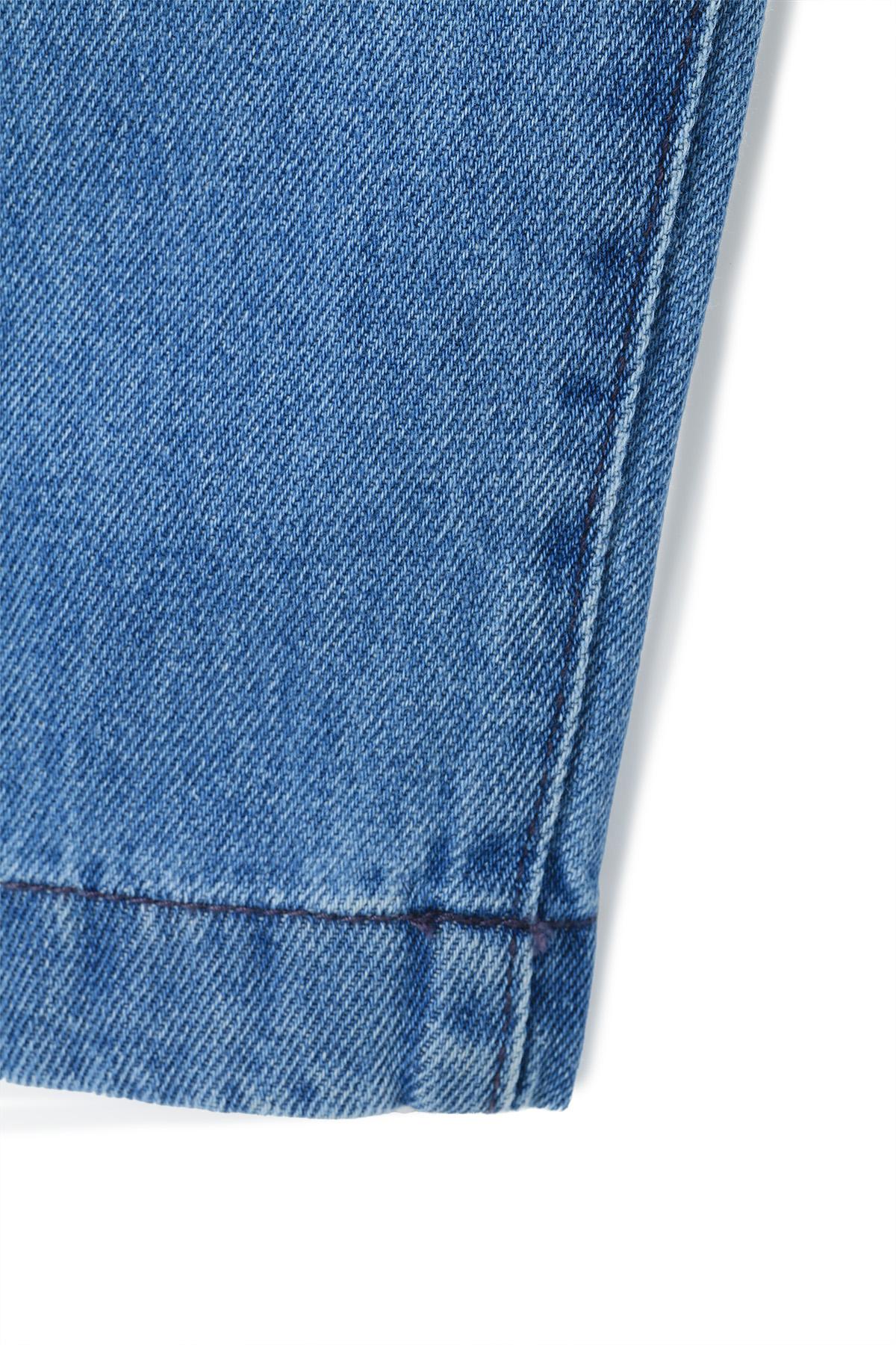 Dries Van Noten Light Blue Pleated Denim Jeans 242 020934 9378 514