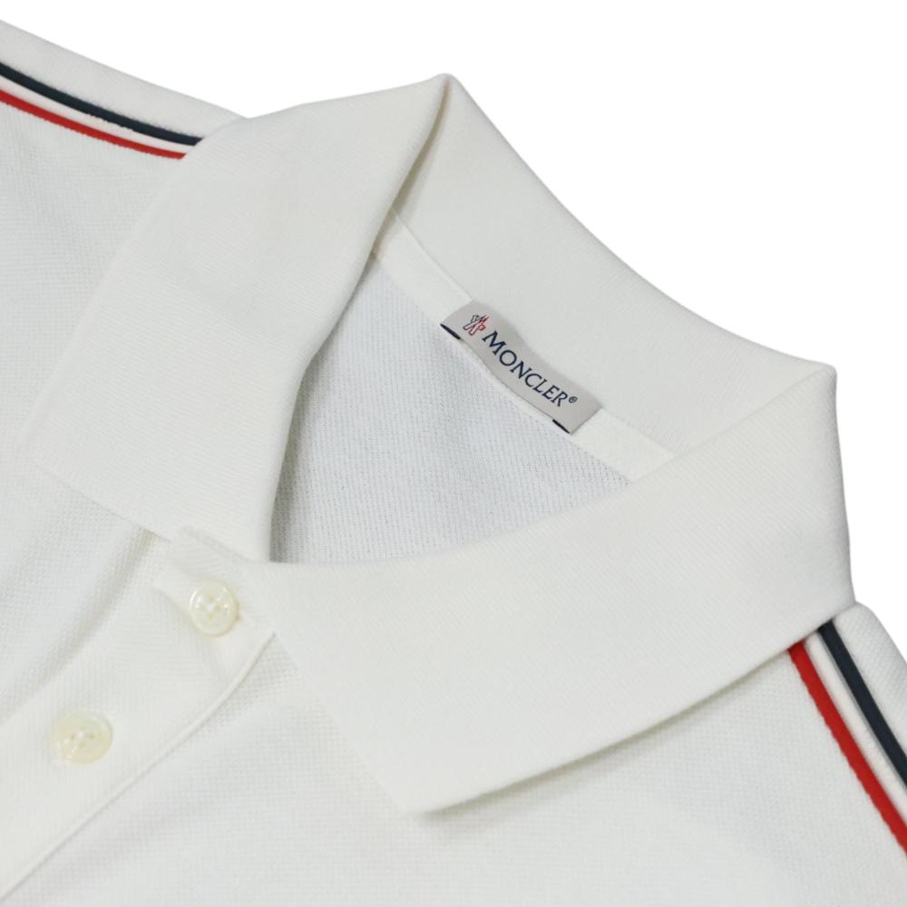 Moncler Logo Men’s Short Sleeve Polo Shirt White