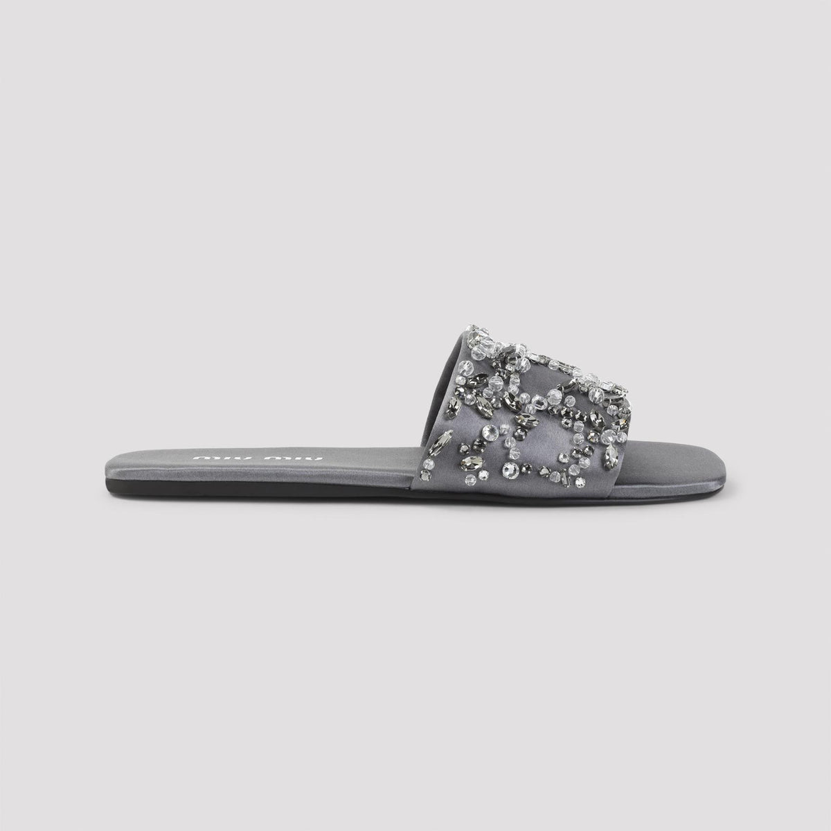 Miu Miu Leather Sandals Women’s Black Slide Sandals