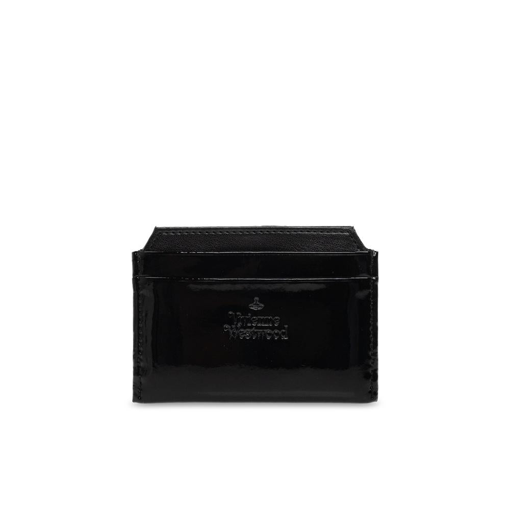 Vivienne Westwood ORB Logo Leather Card Holder Black