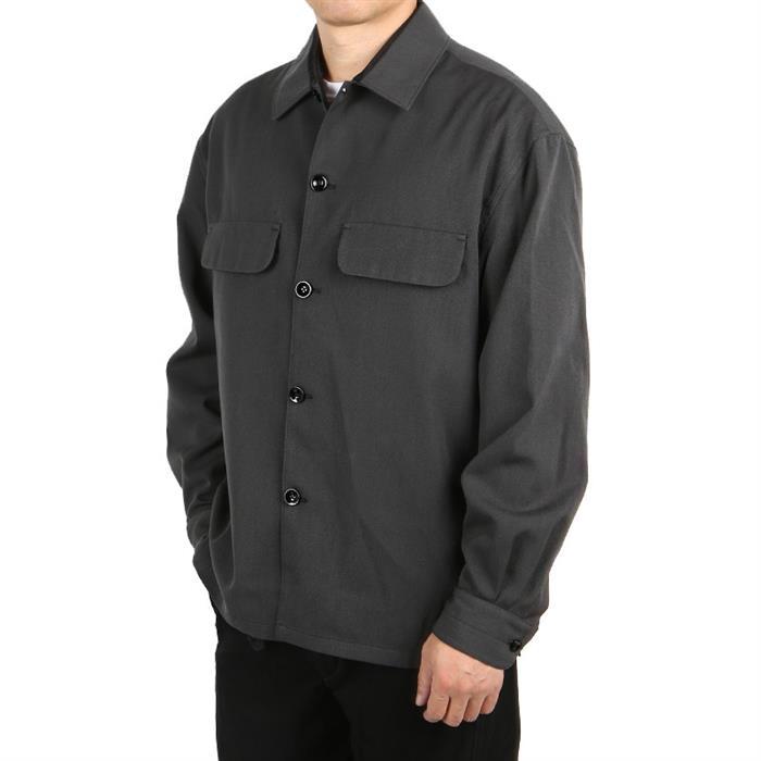 Lemaire Poly Wool Gabardine Pocket Long Sleeve Shirt