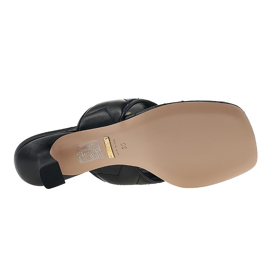 GUCCI Women’s GG Logo Heel Sandals 776995 BKO60 1000