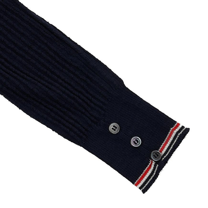 THOM BROWNE Women’s Baby Cable Knit Wool Cardigan Navy