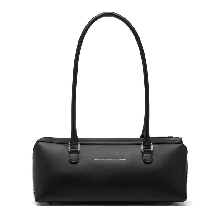 MM6 leather Bauletto medium shoulder bag black