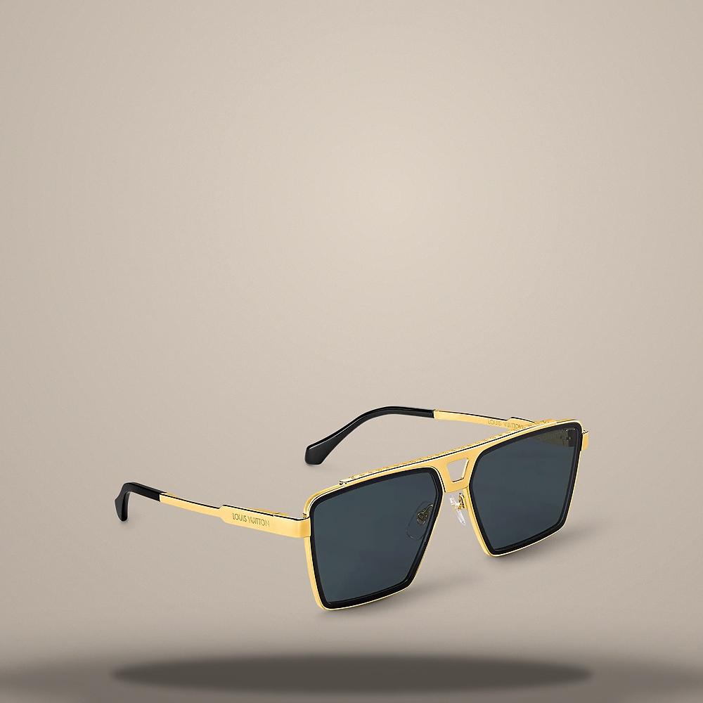 Louis Vuitton Black/Gold Metal Square Evidence Sunglasses