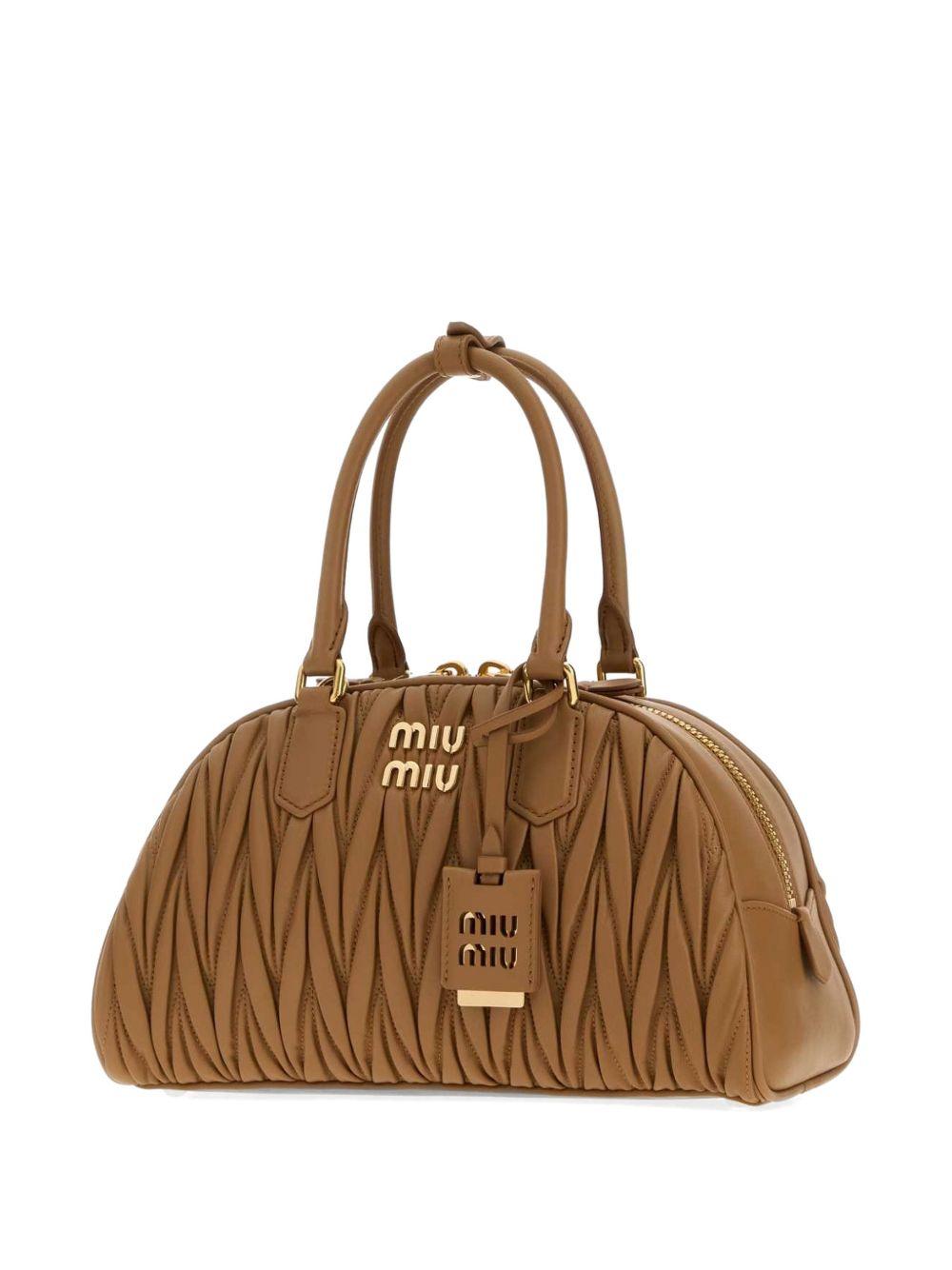 Miu Miu Leather Tote Bag Black