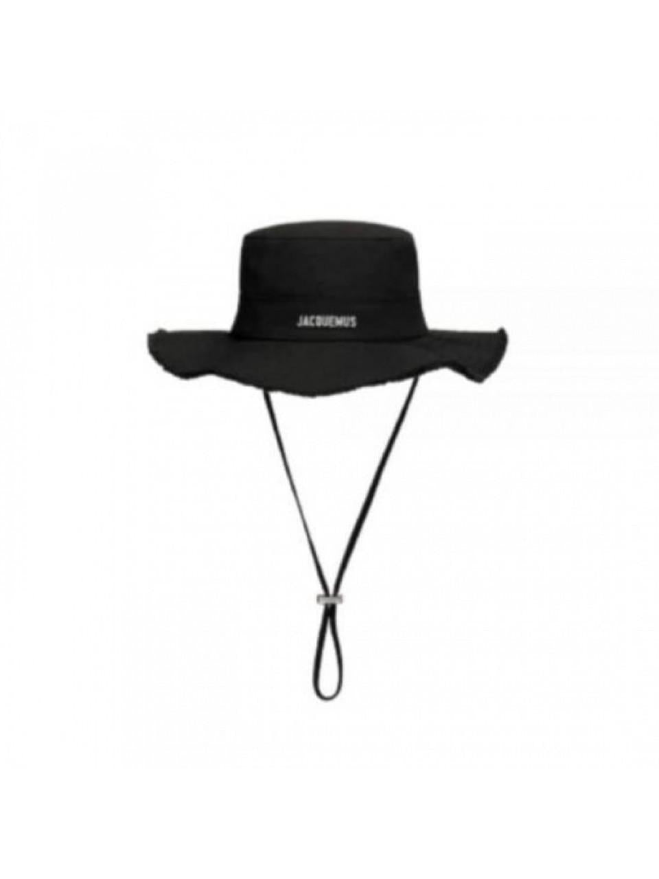 JACQUEMUS Le Bob Artichaut Frayed Bucket Hat Black 213 AC002 5001