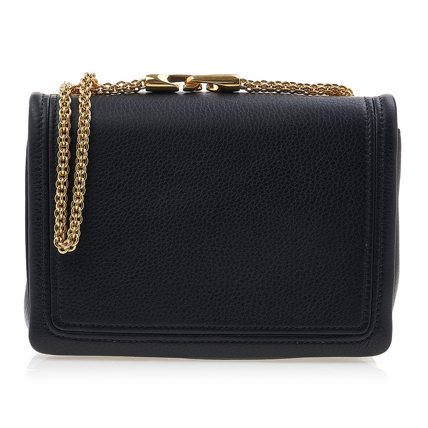 VALENTINO One Stud Black Leather Chain Crossbody Bag 1W2B0K21 ILK 0NO 1