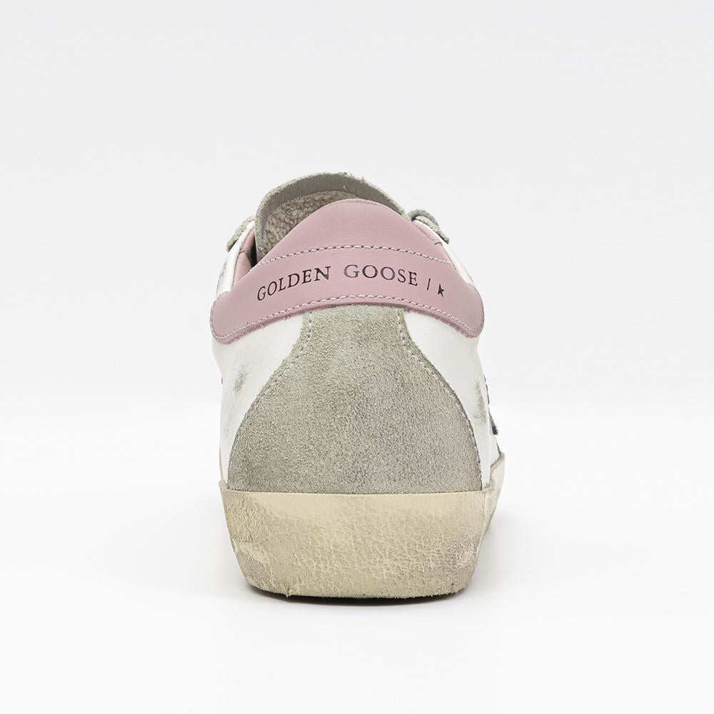 GOLDEN GOOSE Superstar Pink Tab White Leather Low-Top Sneakers Women