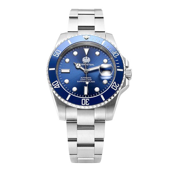 GEIGER Men’s Metal Watch Silver Tone Ceramic Bracelet GE8045BUS